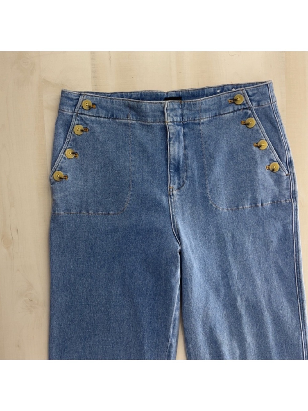 Talbots Classic High-Waist Blue Women’s Sailor Ankle Jeans - Picture 5 of 10